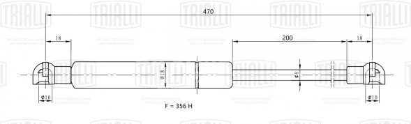 Амортизатор (упор) крышки багажника для автомобиля Renault Sandero II (14-)