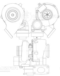 Турбокомпрессор для а/м VW Crafter (06-) 2.5D (тип TD04L4-VG)