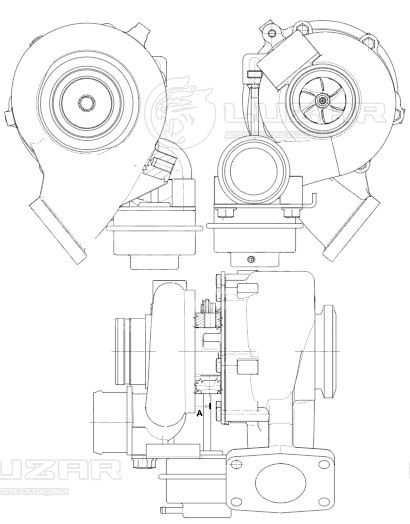 Турбокомпрессор для а/м VW Crafter (06-) 2.5D (тип TD04L4-VG)