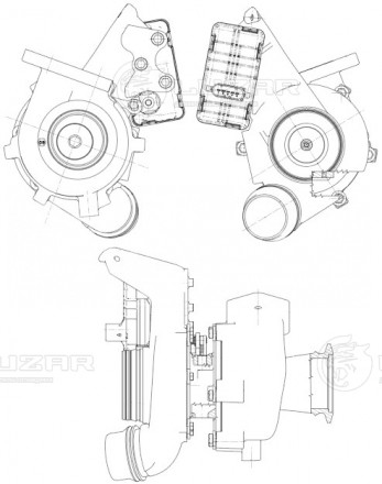 Турбокомпрессор для а/м BMW 3 (F30) (11-)/5 (F10) (12-)/X3 (F25) (07-) 2.0D [N47] (тип TF035)