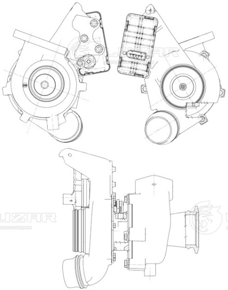 Турбокомпрессор для а/м BMW 3 (F30) (11-)/5 (F10) (12-)/X3 (F25) (07-) 2.0D [N47] (тип TF035)