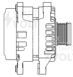 Генератор для автомобилей Hyundai Santa Fe II (09-) 2.2CRDi/Kia Sportage III (10-) 2.0CRDi 150A