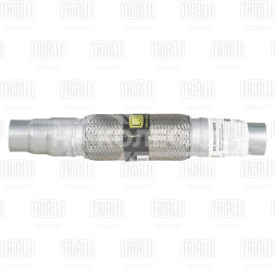 Переходник ступенчатый 50/55/60 L=400 с виброкомпенсатором 50х200 (нержавеющая алюминизированная сталь)