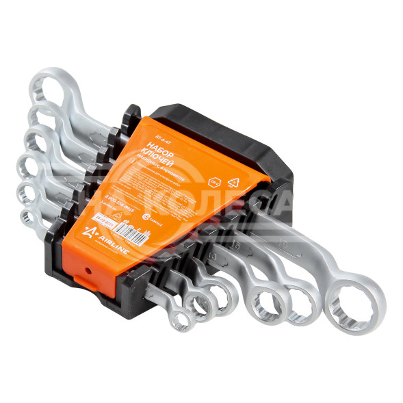 Набор ключей накидных с изгибом 6 предм. (6*7,8*9,10*11,12*13,14*15,17*19мм) пласт. держат. PRO