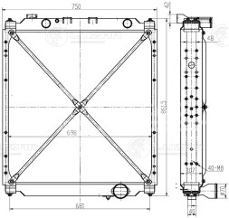 Радиатор охлаждения для автомобилей МАЗ Е-3
