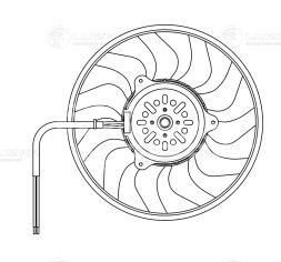 Электровентилятор кондиционера для автомобилей Audi A6 (С6) (04-) (без кожуха)