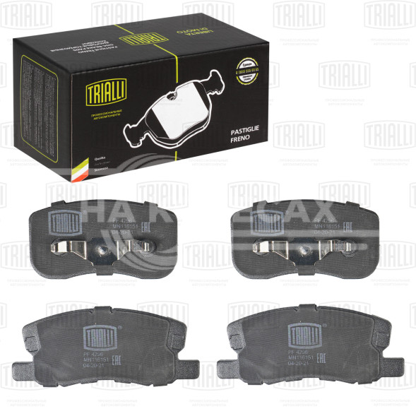 Колодки тормозные дисковые передние для автомобилей Mitsubishi Colt VI (04-)