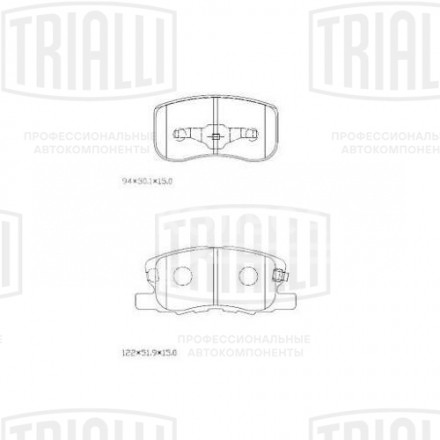 Колодки тормозные дисковые передние для автомобилей Mitsubishi Colt VI (04-)