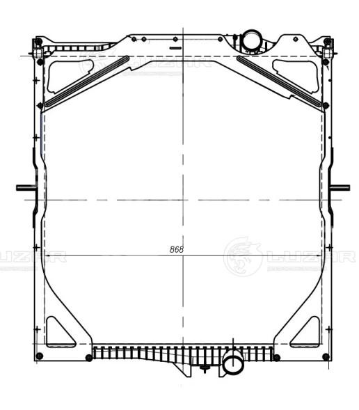 Радиатор охлаждения для автомобилей Volvo Trucks FH (93-)/FH (02-) (с рамкой)
