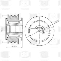 Ролик генератора (обгонная муфта) для автомобилей VW Transporter (95-) 2.5d
