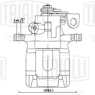Суппорт тормозной для автомобилей Peugeot 307 (00-)/308 (07-)/Citroen C4 (04-) задний левый d=38мм