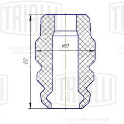 Буфер (отбойник) хода сжатия заднего амортизатора для автомобиля Kia Spectra (01-)
