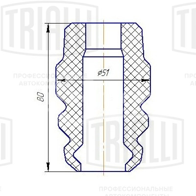 Буфер (отбойник) хода сжатия заднего амортизатора для автомобиля Kia Spectra (01-)
