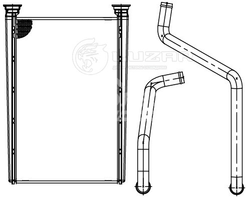 Радиатор отопителя для автомобилей КАМАЗ 54901/Atego (13-)/Actros (11-)/Arocs (13-)