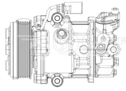 Компрессор кондиционера для автомобилей Polo Sedan (11-) 1.6i [CFNA]