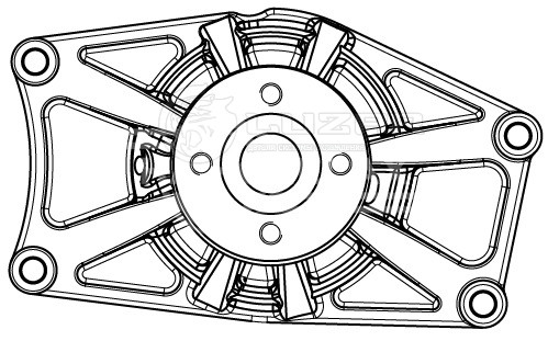 Насос водяной для автомобилей Hyundai HD/County (98-) 3.9D [D4DA/D4DB]