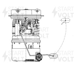 Модуль топливного насоса для автомобилей Renault Duster (10-)/Kaptur (16-) 2.0i