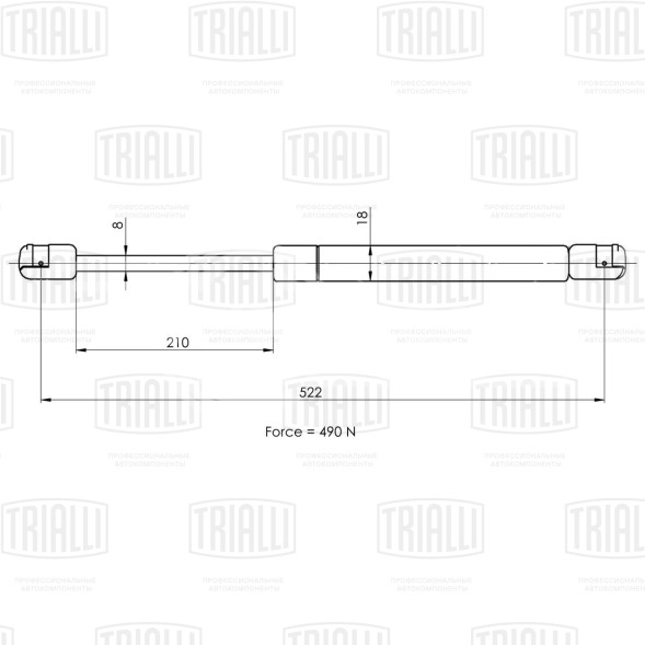 Амортизатор (упор) крышки багажника для автомобиля Skoda Yeti (09-)
