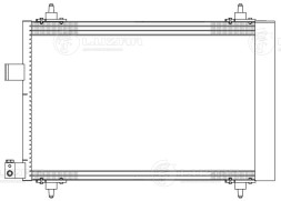 Радиатор кондиционера для автомобилей Peugeot 407 (04-)/Citroen C5 (08-)