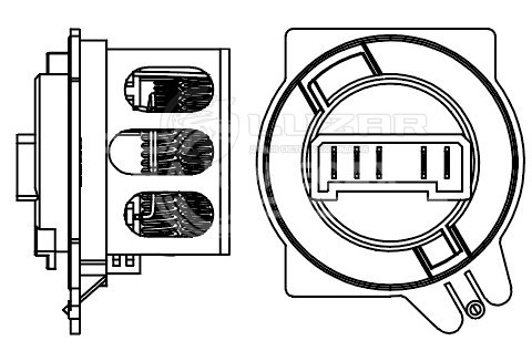Резистор электровентилятора отопителя для автомобилей Peugeot Partner (96-)/Citroen Berlingo (96-) (A/C-)