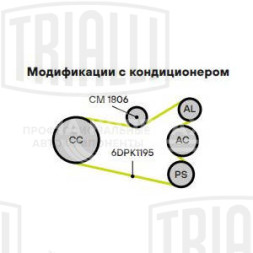 Ролик привод. ремня для автомобилей Skoda Octavia A5 (04-) 1.6i/1.8i/2.0i (с натяж. мех.) (CM 1806)