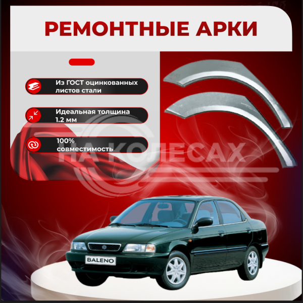 Ремонтные задние арки  Suzuki Baleno седан