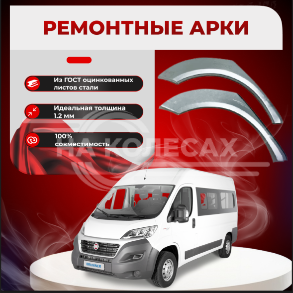 Ремонтные задние арки Fiat Ducato 250