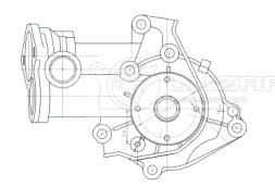 Насос водяной для автомобилей Hyundai H-1 Starex (97-)/Mitsubishi L200 (86-) 2.5D