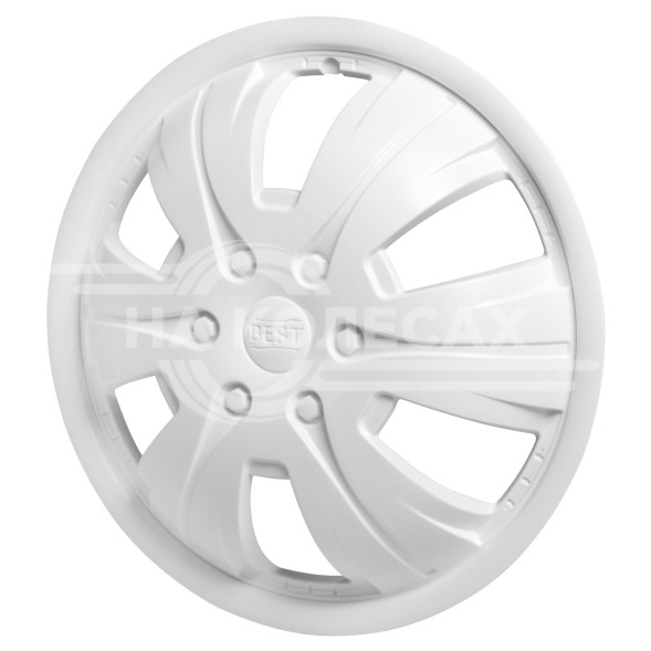Колпаки колесные 16&quot; &quot;Бест&quot;, передние на газель, белый, компл. 2 шт.