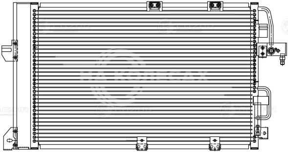 Радиатор кондиционера для автомобилей Astra G (98-)/Zafira A (99-) 1.4i/1.6i/1.8i/2.0i M/A