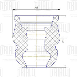 Буфер (отбойник) хода сжатия задней подвески для автомобиля Hyundai Solaris (10-)/Kia Rio (10-)