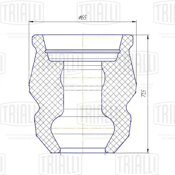 Буфер (отбойник) хода сжатия задней подвески для автомобиля Hyundai Solaris (10-)/Kia Rio (10-)