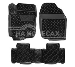 Ковры для Toyota RAV4 (2013-), 4 шт., (крепеж), выс. борт, 3D с подпятником, ТЭП, черн.