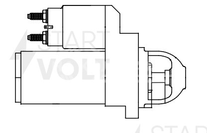 Стартер для автомобилей Kia Rio (11-) 1.4i/Cerato (10-)/Hyundai Elantra (11-) 1.6i (Z=10) 0,9кВт