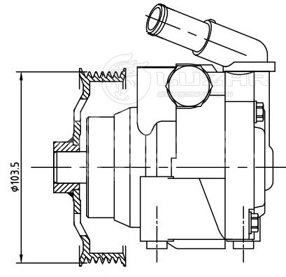 Насос ГУР для автомобилей Mondeo IV (07-) 2.0i/2.3i