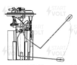 Модуль топливного насоса для автомобилей Renault Fluence (10-) 1.6i/2.0i бессливная топливная система