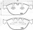 Колодки тормозные дисковые передние для автомобилей BMW 5 (E60) (03-) / 6 (E63) (03-) (в комплекте с датчиком)