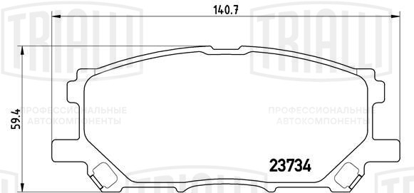 Колодки тормозные дисковые передние для автомобилей Lexus RX (03-) / Toyota Harrier (03-) (PF 4346)