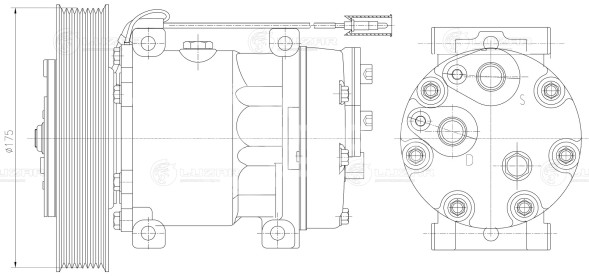 Компрессор кондиционера для автомобилей Volvo FH (06-)/Renault Trucks (C,K,T-series) (13-)