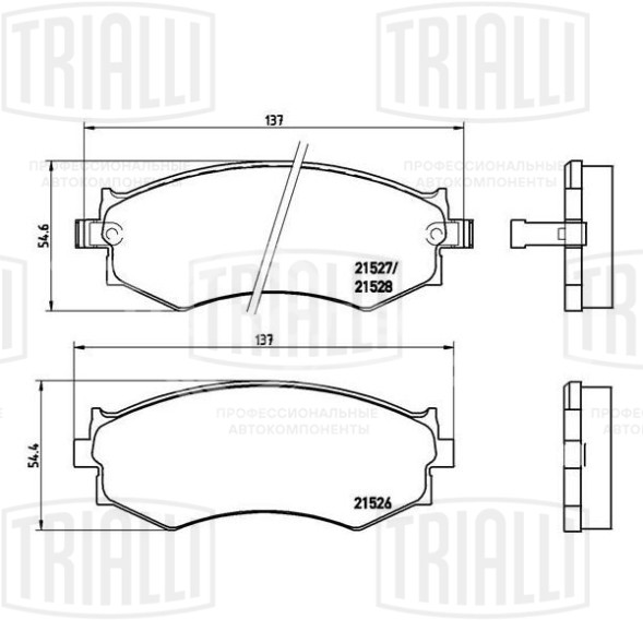 Колодки тормозные дисковые передние для автомобилей SsangYong Rexton (02-)