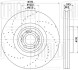 Диск тормозной передний для автомобилей Mercedes GLE (V167/C167) (18-) / GLS (X167) (19-) d=375 AMG (перфорированный)