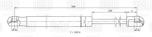 Амортизатор (упор) крышки багажника для автомобиля SsangYong New Actyon (10-)