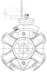 Узел щеточный стартера для спецтехники JCB/Perkins с двигателем Perkins 400 series