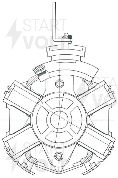 Узел щеточный стартера для спецтехники JCB/Perkins с двигателем Perkins 400 series