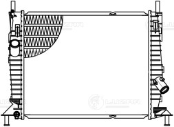 Радиатор охлаждения для автомобилей Focus II (05-)/C-Max (03-) 1.4i/1.6i AC-