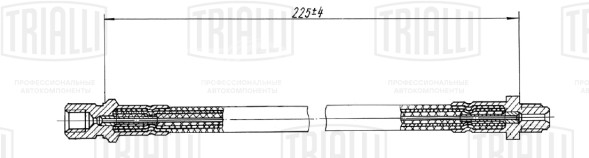 Шланг рабочего цилиндра сцепления для автомобилей Лада 2101 L=225мм