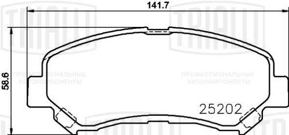 Колодки тормозные для автомобилей Nissan Qashqai (06-) дисковые передние