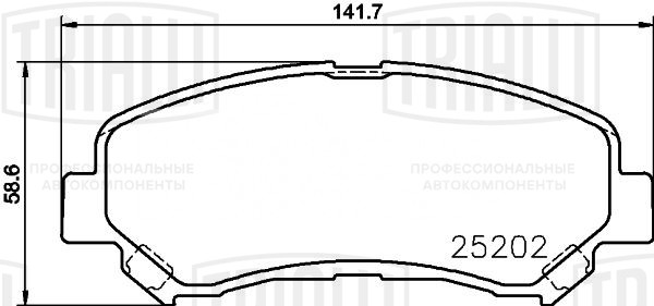 Колодки тормозные для автомобилей Nissan Qashqai (06-) дисковые передние