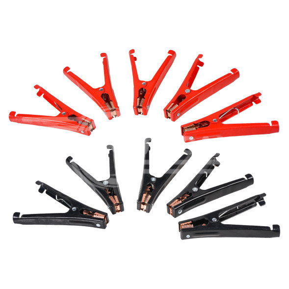 Зажимы (крокодилы) для пусковых проводов XL (10 шт.) (600А, 17,5х 9см)