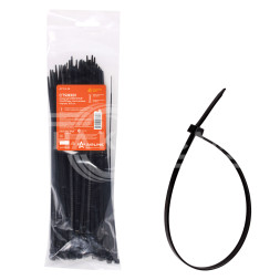 Стяжки (хомуты) кабельные 3,6*250 мм, пластиковые, черные, 100 шт.